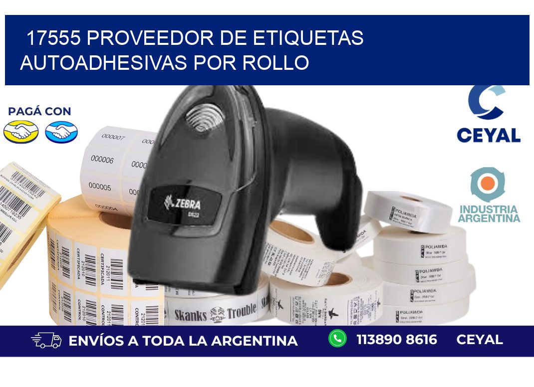 17555 proveedor de etiquetas  autoadhesivas por rollo