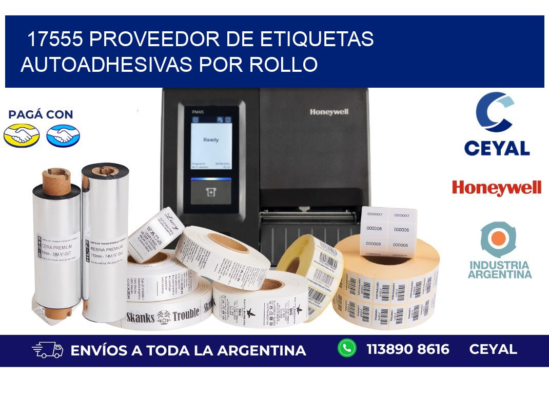 17555 proveedor de etiquetas  autoadhesivas por rollo