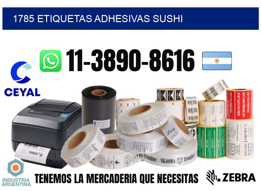 1785 etiquetas adhesivas sushi