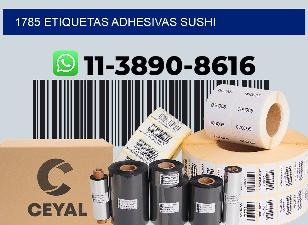 1785 etiquetas adhesivas sushi