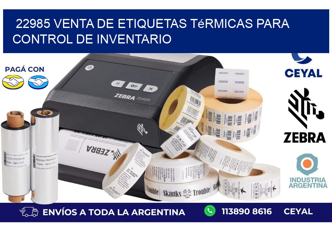 22985 venta de etiquetas térmicas para control de inventario