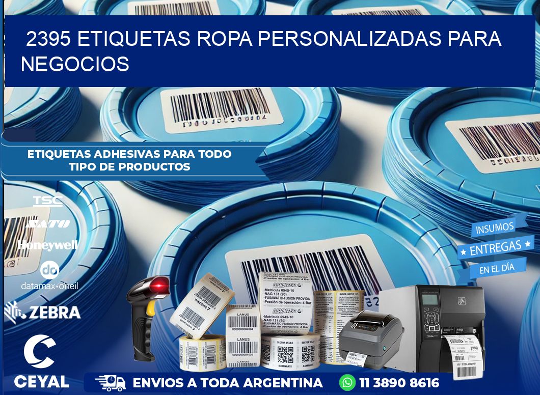 2395 Etiquetas ropa personalizadas para negocios