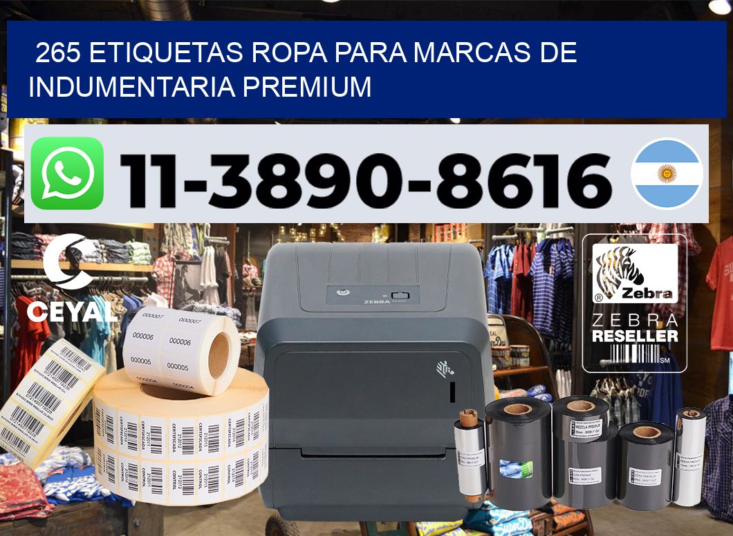 265 Etiquetas ropa para marcas de indumentaria premium