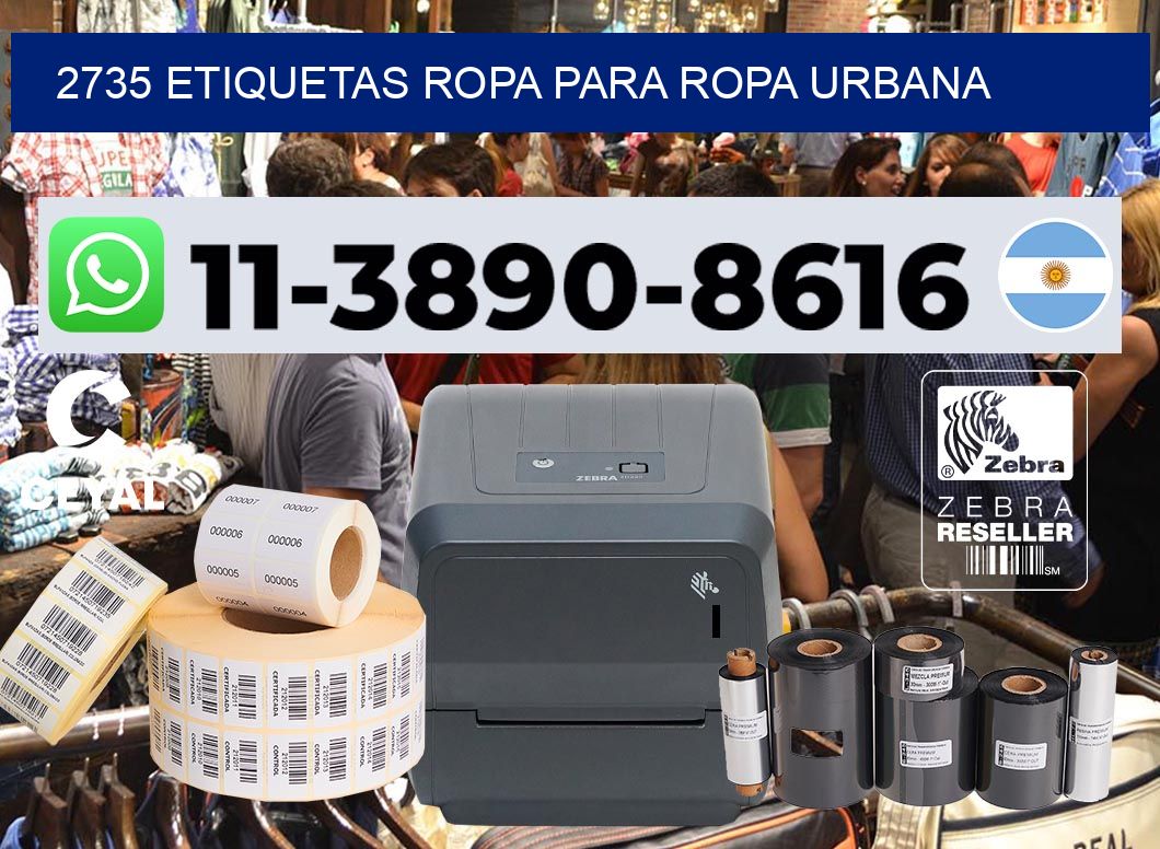 2735 Etiquetas ropa para ropa urbana