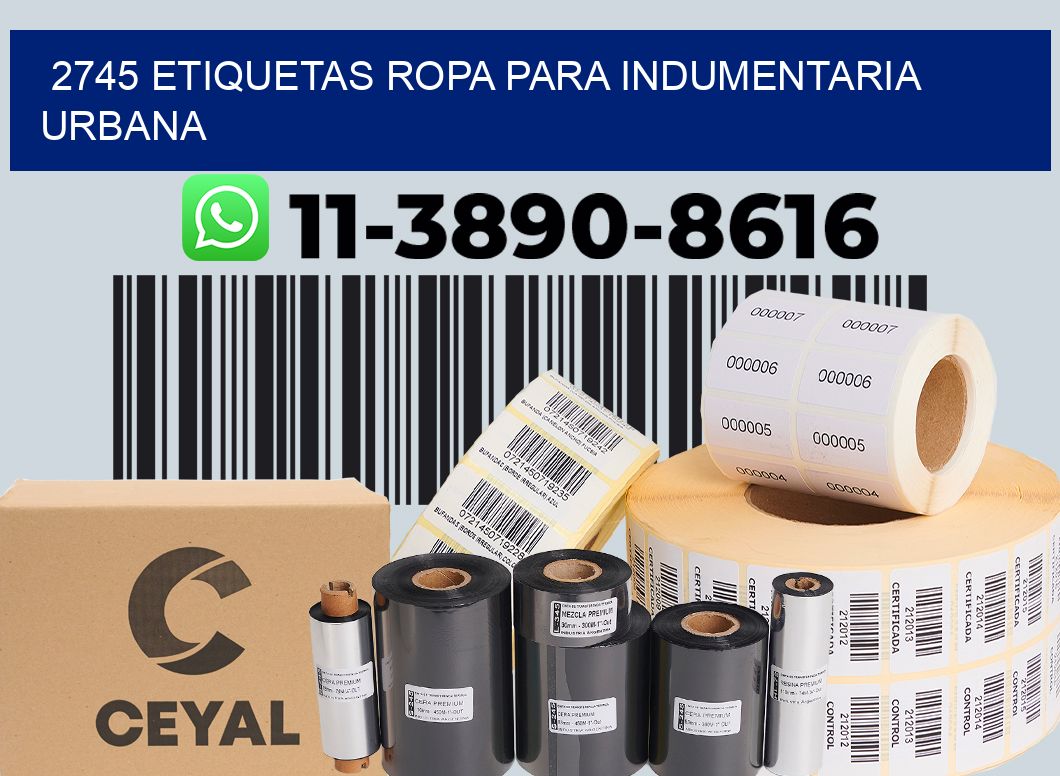 2745 Etiquetas ropa para indumentaria urbana
