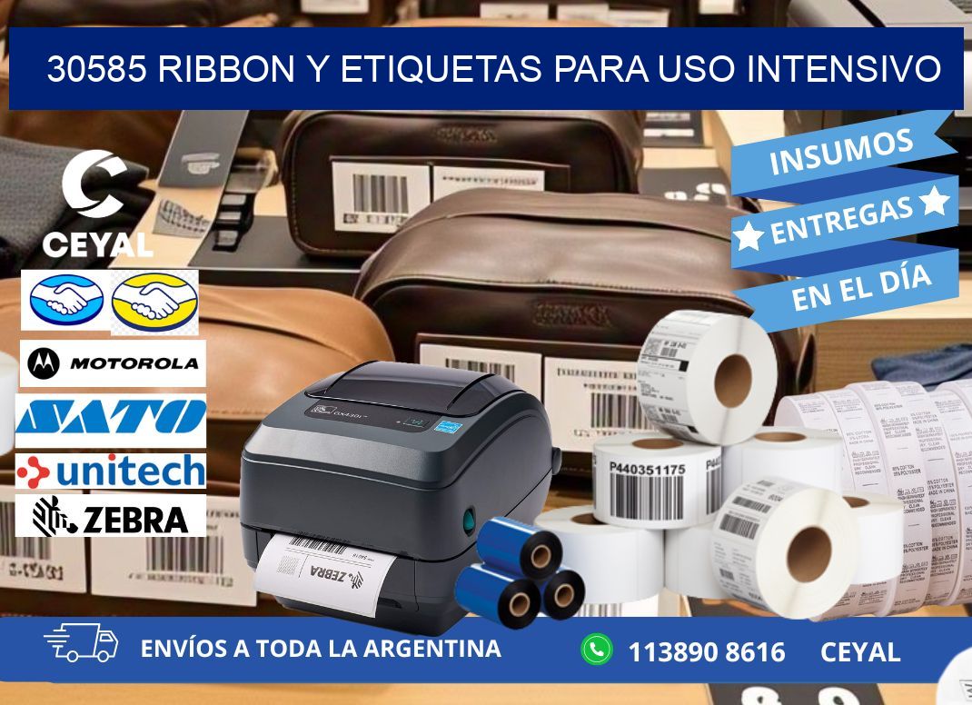 30585 ribbon y etiquetas para uso intensivo