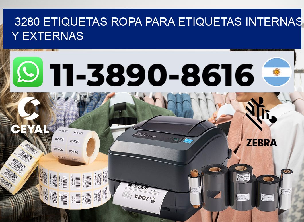 3280 Etiquetas ropa para etiquetas internas y externas