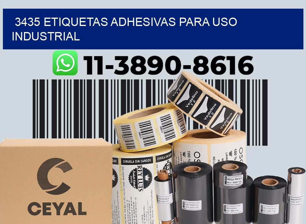 3435 Etiquetas adhesivas para uso industrial