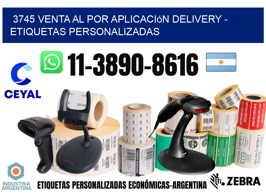 3745 Venta al Por Aplicación delivery - Etiquetas Personalizadas