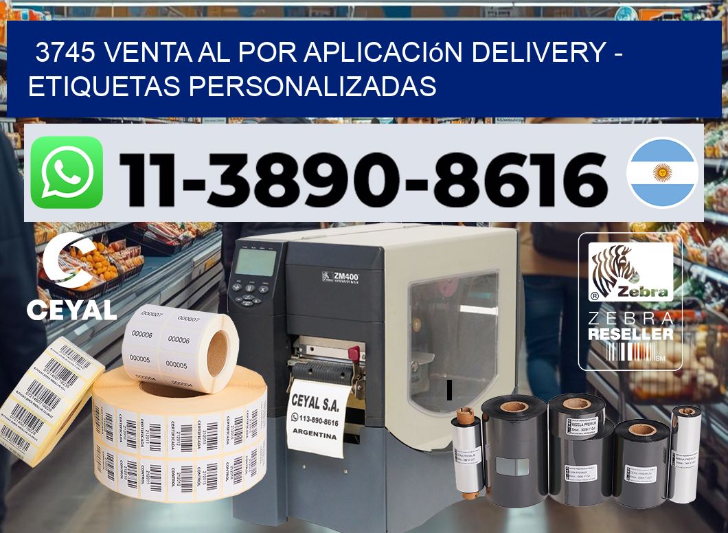 3745 Venta al Por Aplicación delivery – Etiquetas Personalizadas