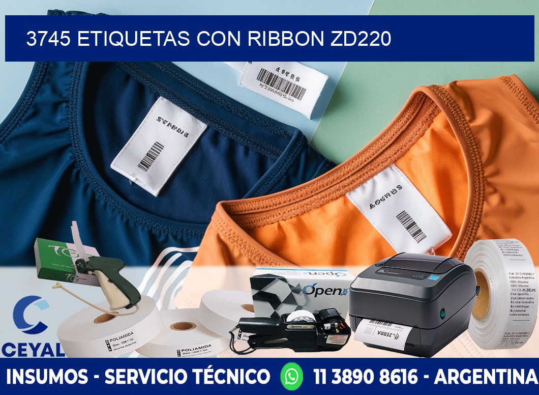 3745 etiquetas con ribbon zd220