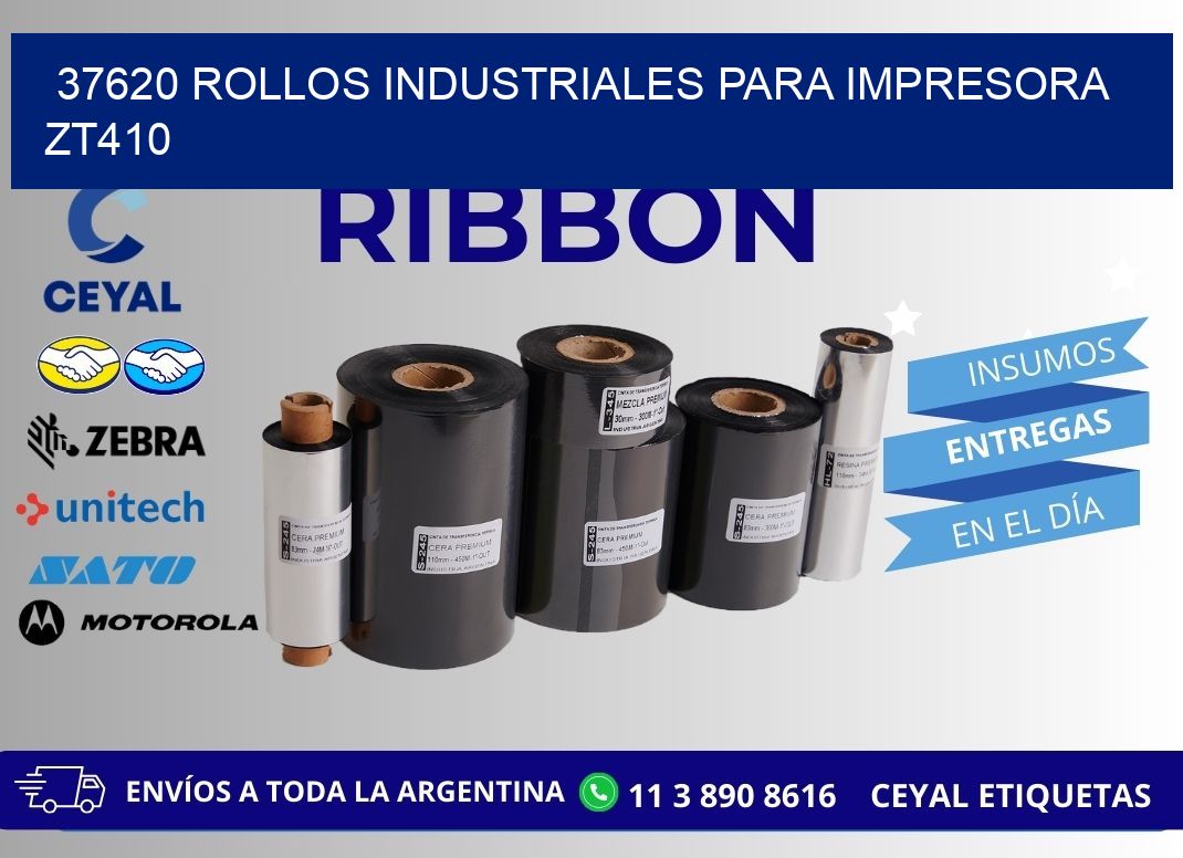 37620 rollos industriales para impresora zt410