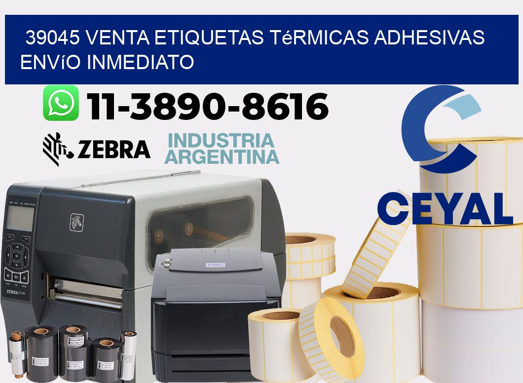 39045 venta etiquetas térmicas adhesivas envío inmediato