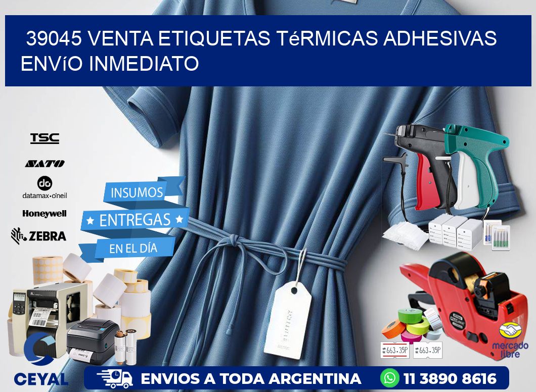 39045 venta etiquetas térmicas adhesivas envío inmediato