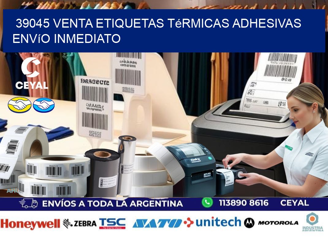 39045 venta etiquetas térmicas adhesivas envío inmediato
