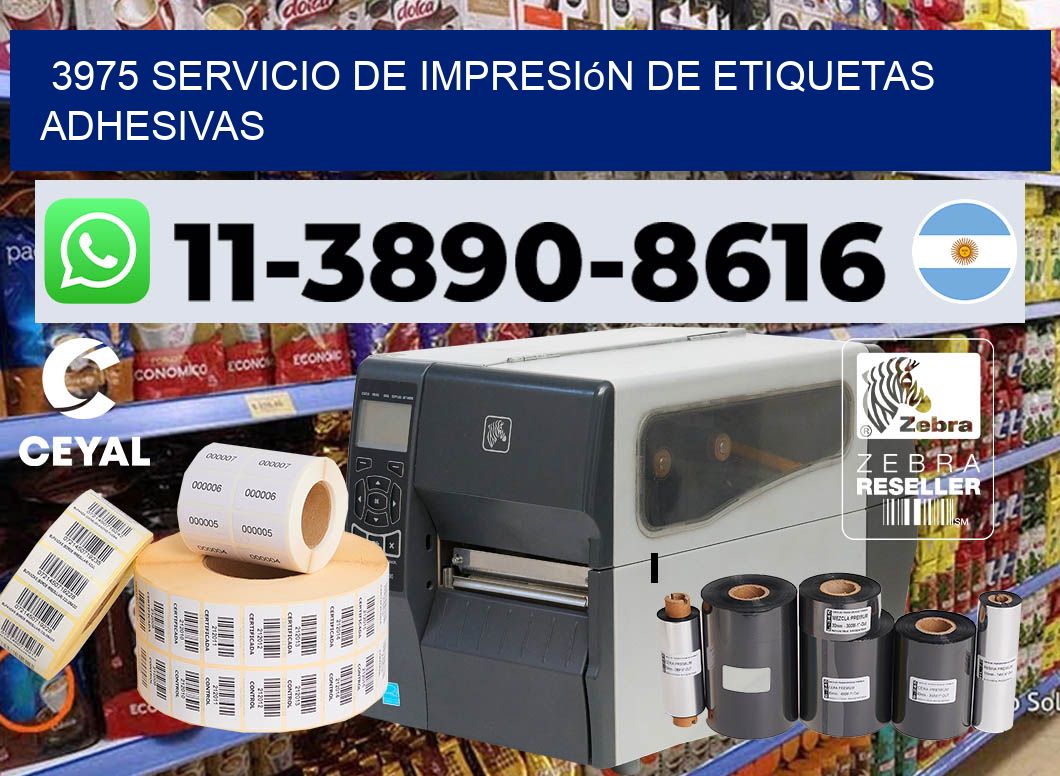 3975 Servicio de impresión de etiquetas adhesivas
