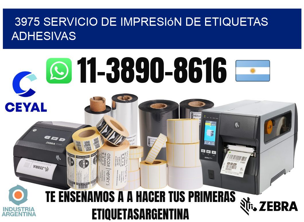 3975 Servicio de impresión de etiquetas adhesivas