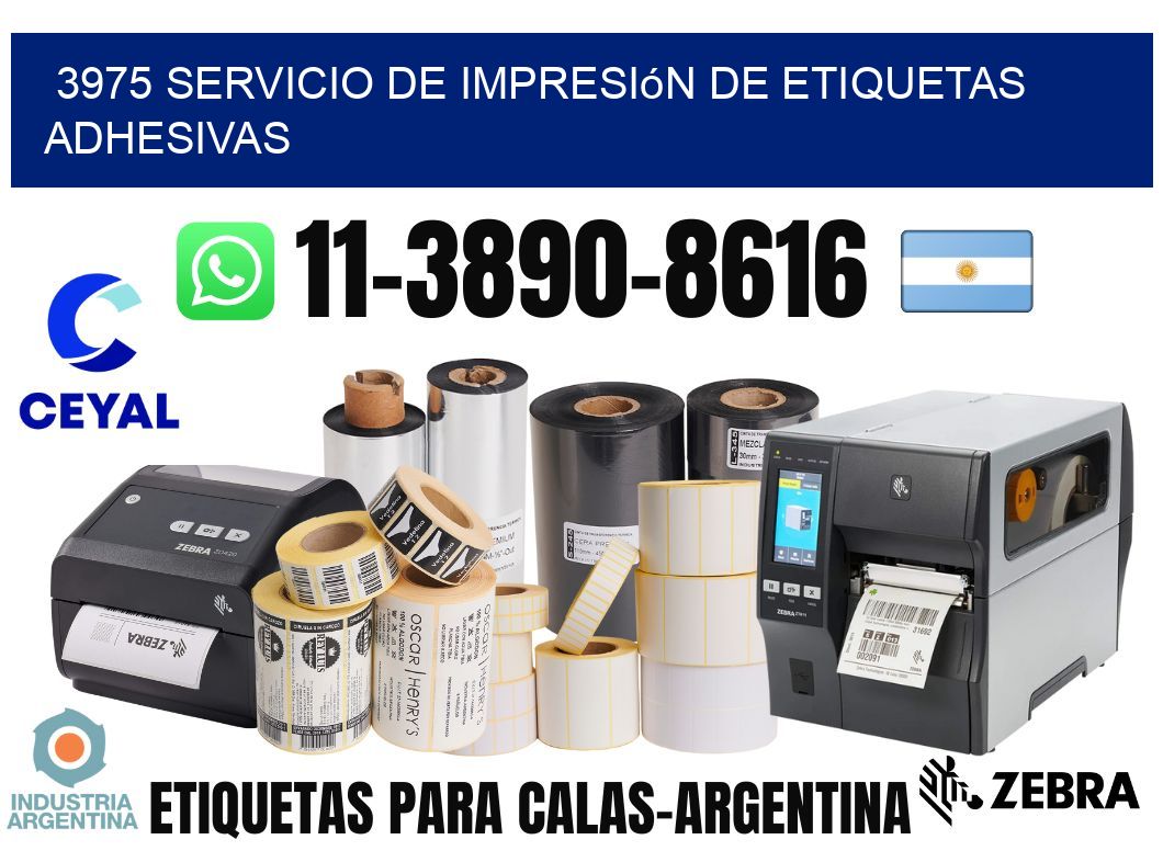 3975 Servicio de impresión de etiquetas adhesivas