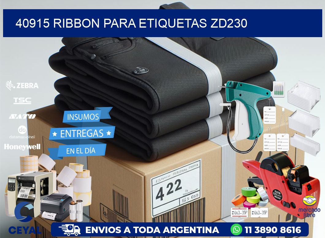 40915 ribbon para etiquetas zd230