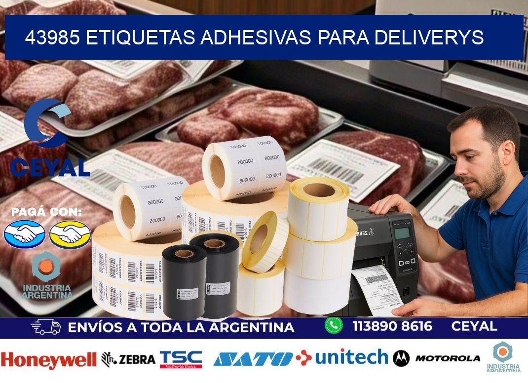 43985 etiquetas adhesivas para deliverys