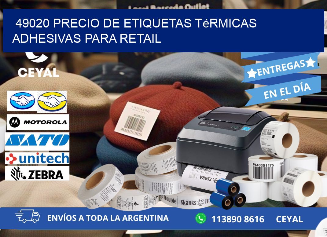 49020 precio de etiquetas térmicas adhesivas para retail