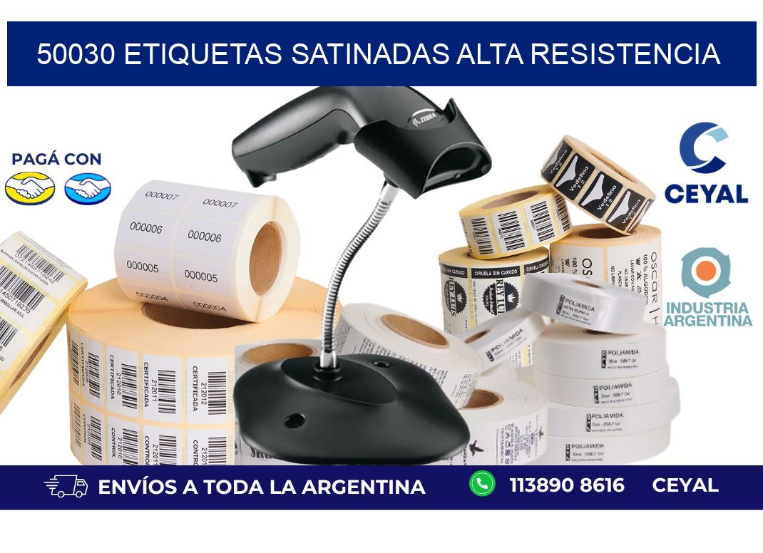 50030 etiquetas satinadas alta resistencia