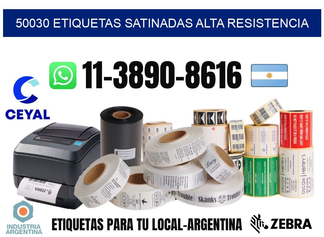 50030 etiquetas satinadas alta resistencia