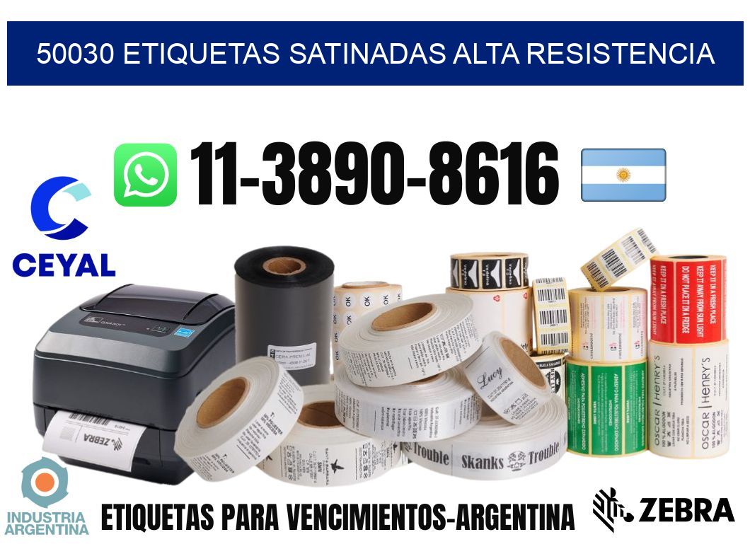 50030 etiquetas satinadas alta resistencia