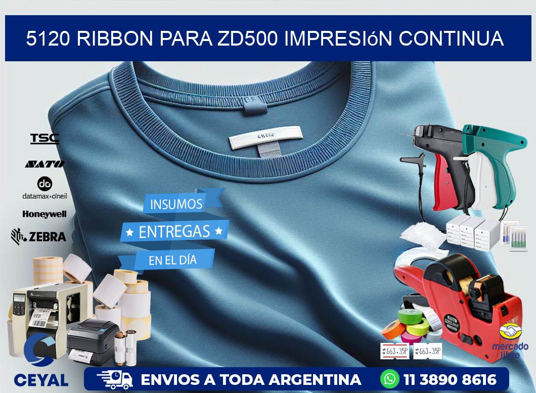 5120 ribbon para zd500 impresión continua