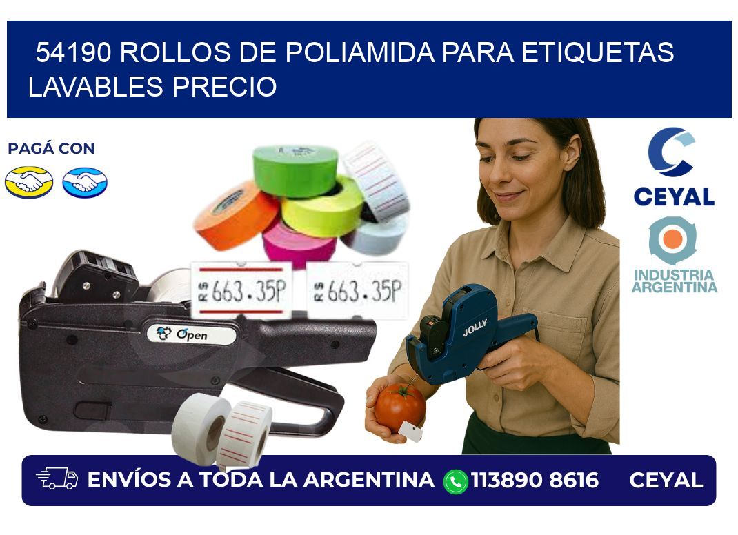 54190 rollos de poliamida para etiquetas lavables precio