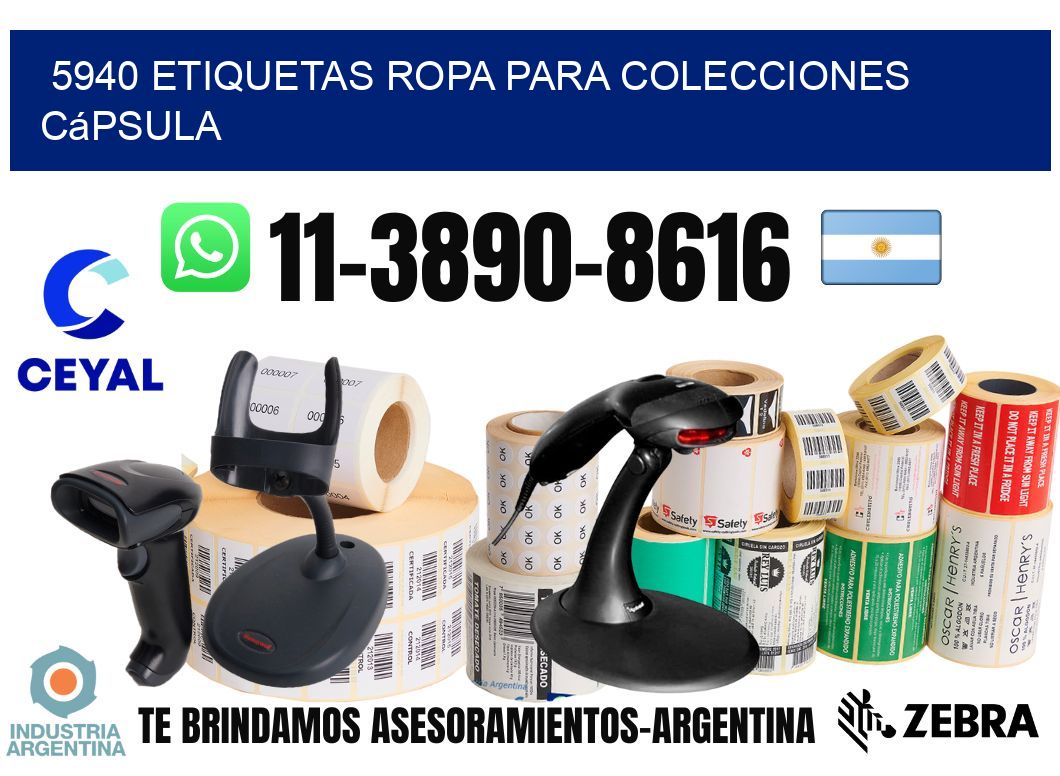 5940 Etiquetas ropa para colecciones cápsula
