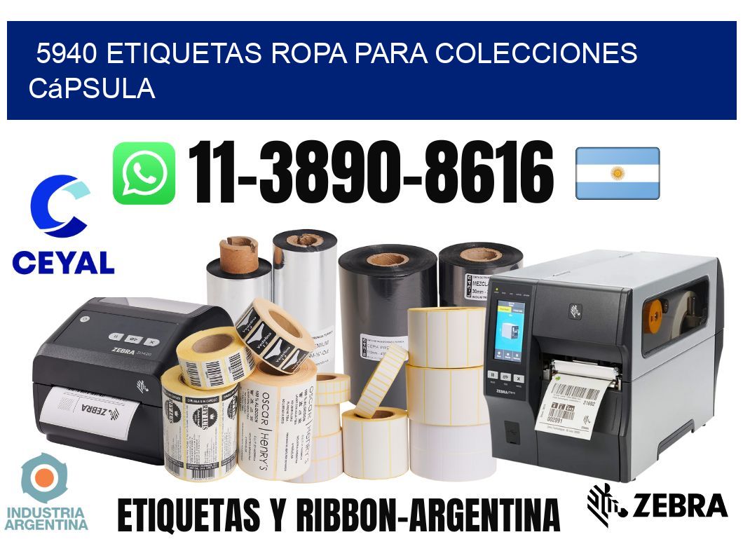 5940 Etiquetas ropa para colecciones cápsula