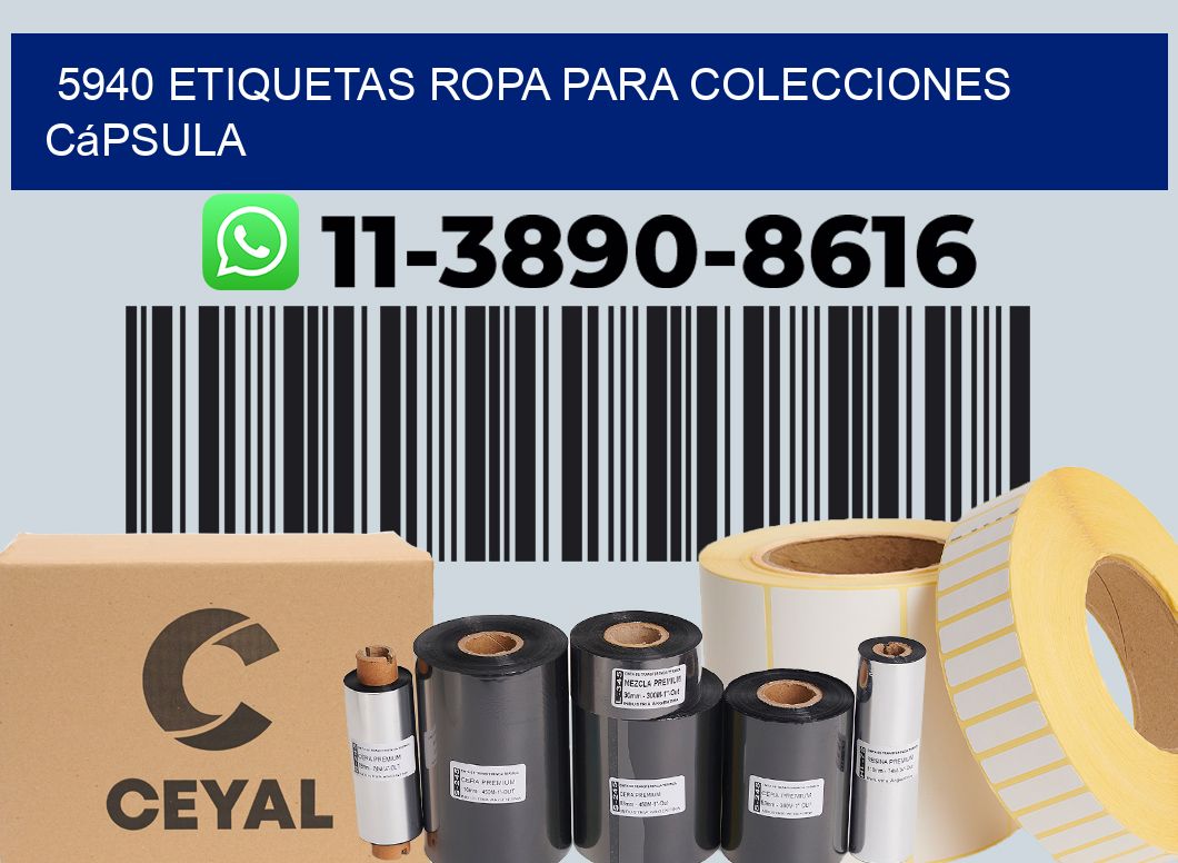 5940 Etiquetas ropa para colecciones cápsula