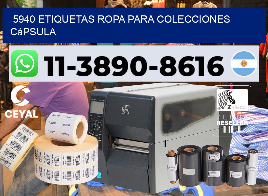 5940 Etiquetas ropa para colecciones cápsula