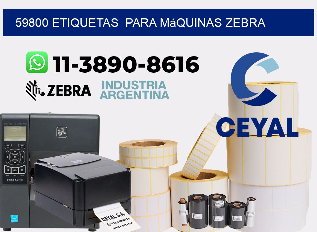59800 etiquetas para máquinas Zebra