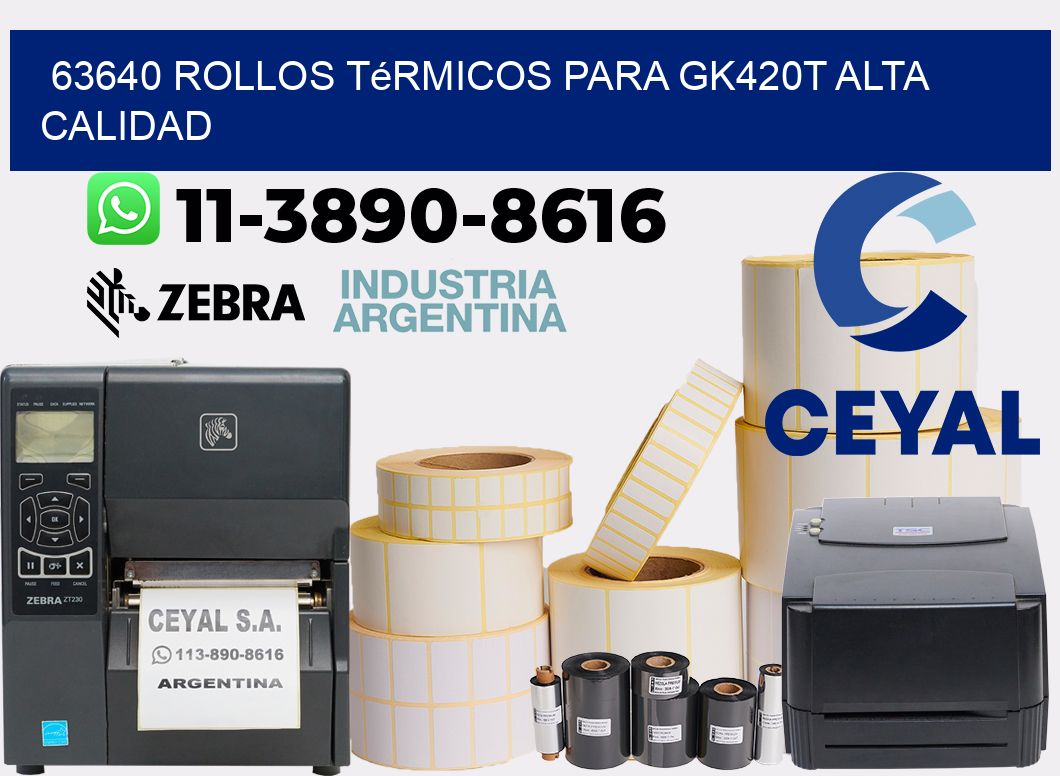 63640 rollos térmicos para gk420t alta calidad