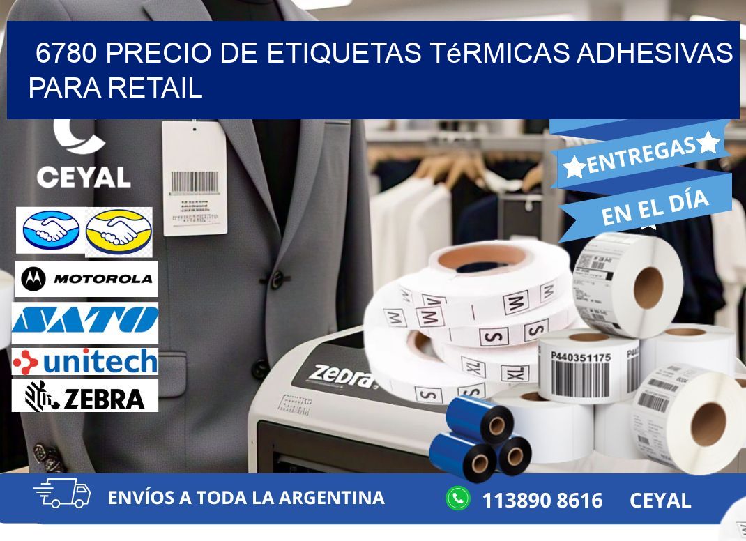 6780 precio de etiquetas térmicas adhesivas para retail