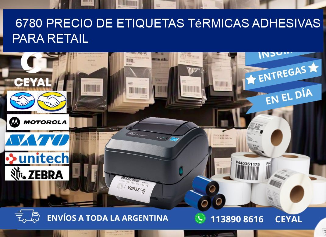 6780 precio de etiquetas térmicas adhesivas para retail