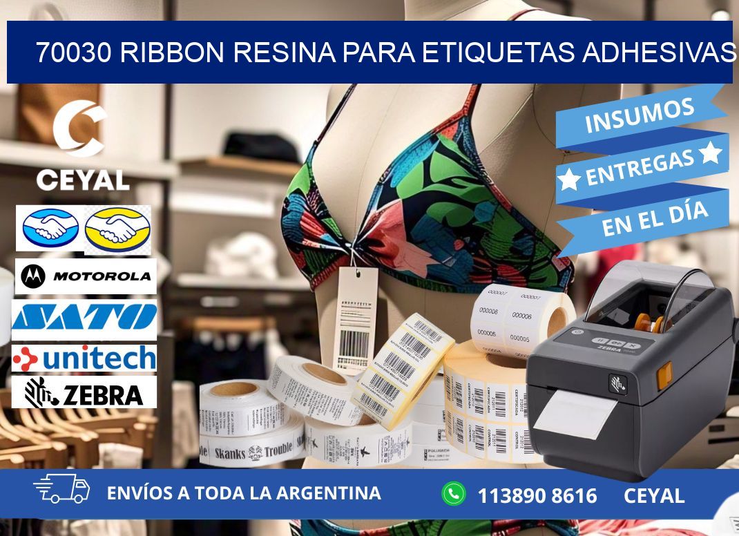 70030 ribbon resina para etiquetas adhesivas