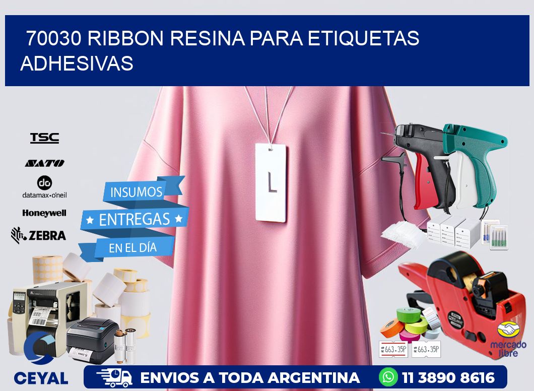 70030 ribbon resina para etiquetas adhesivas