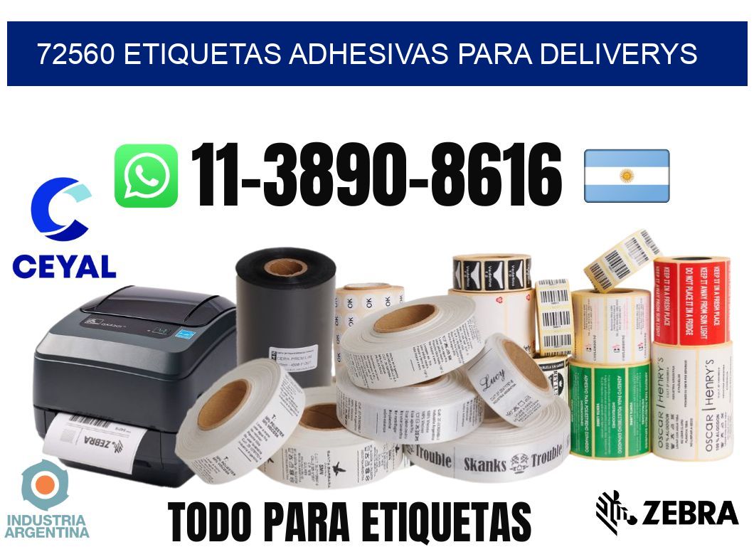 72560 etiquetas adhesivas para deliverys