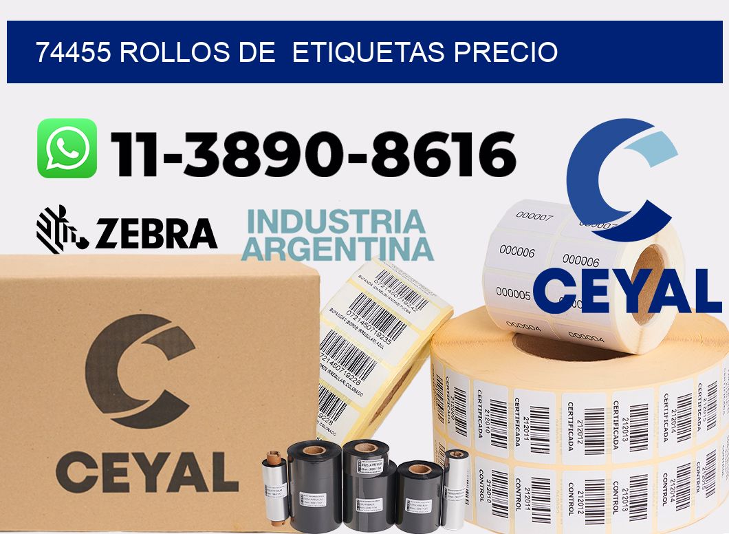 74455 rollos de  etiquetas precio