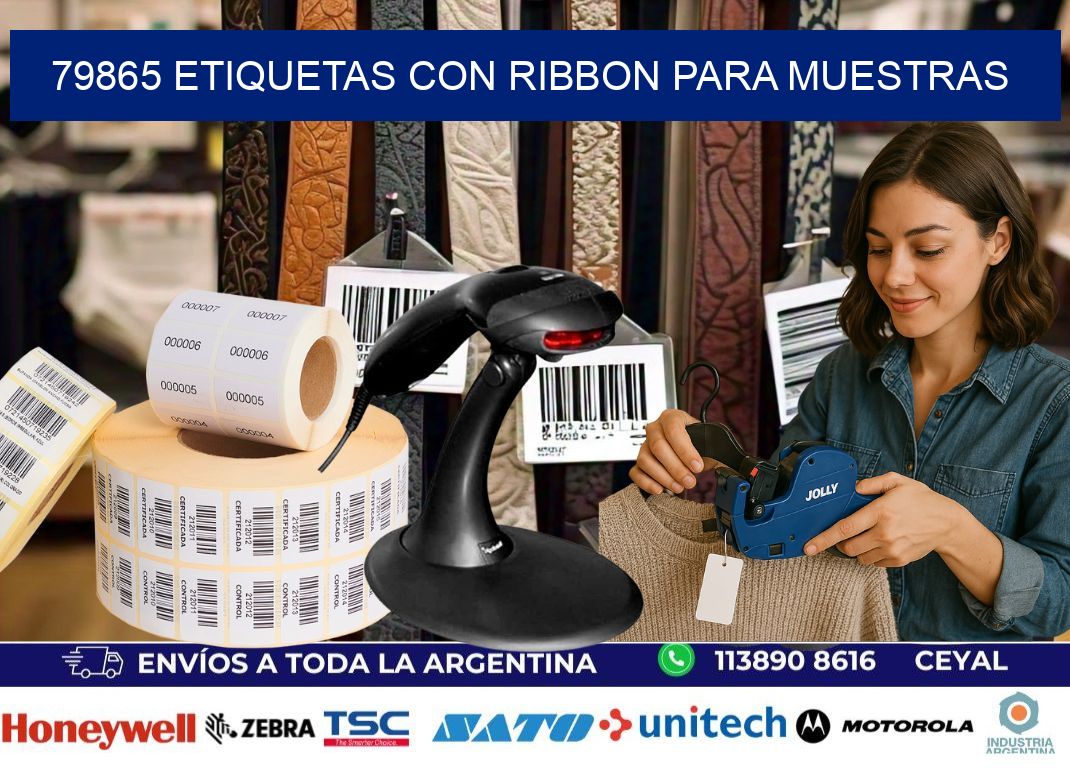 79865 etiquetas con ribbon para muestras
