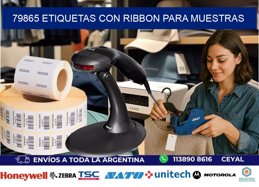 79865 etiquetas con ribbon para muestras