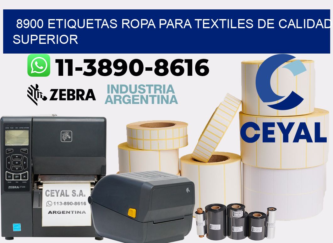 8900 Etiquetas ropa para textiles de calidad superior