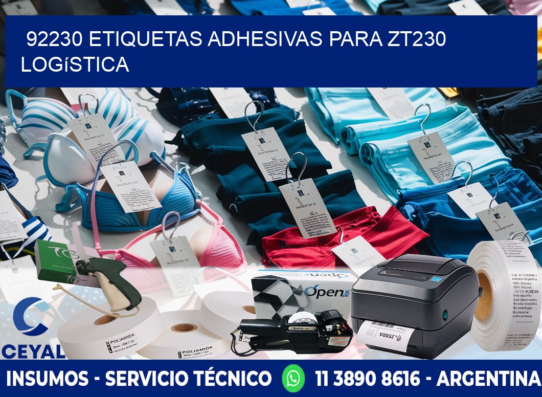 92230 etiquetas adhesivas para zt230 logística