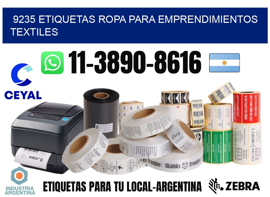 9235 Etiquetas ropa para emprendimientos textiles