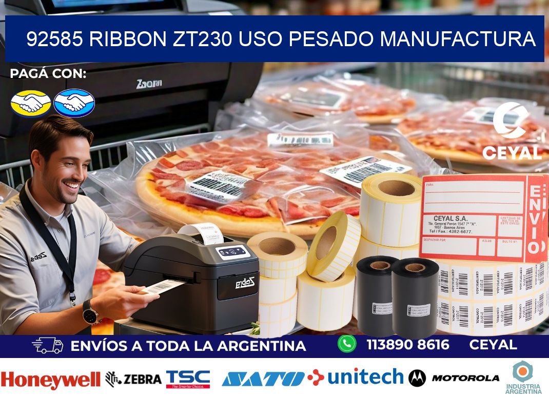 92585 ribbon zt230 uso pesado manufactura