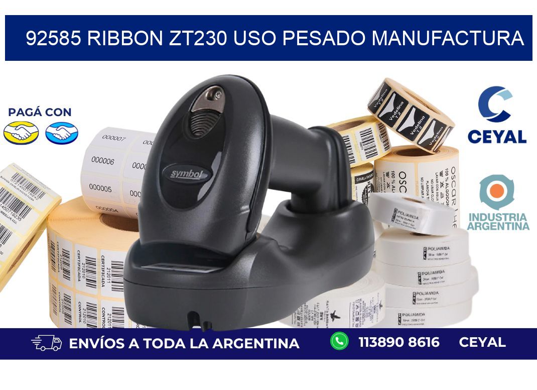 92585 ribbon zt230 uso pesado manufactura