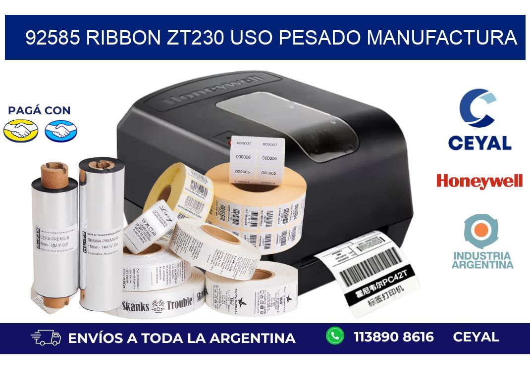 92585 ribbon zt230 uso pesado manufactura